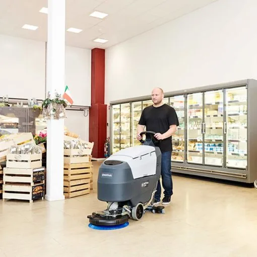 Nilfisk SC401 Floor Scrubber in use