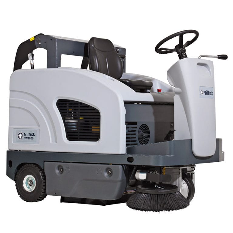 Nilfisk SW4000 Ride-on Sweeper | B&G Cleaning Systems Ltd