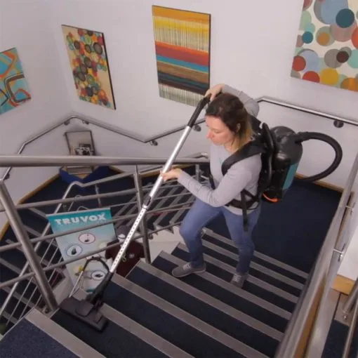 Truvox VBPIIe back pack vacuum stair cleaning