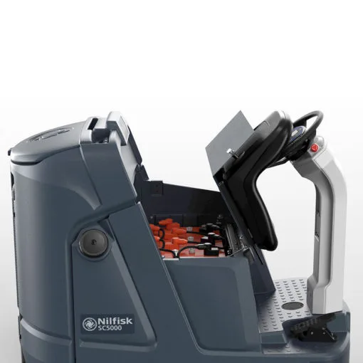 Nilfisk SC5000 Floor Scrubber battery compartment
